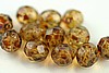 1 STRAND - (25pcs) 8mm CRYSTAL PICASSO FIREPOLISH FACETED CZECH GLASS ROUND BEAD CZ104-1ST